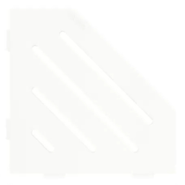 Etagère d'Angle de Douche Schlüter-Shelf-E-S2 Wave 195x195mm Blanc mat
