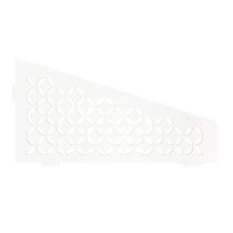 Etagère d'Angle de Douche Schlüter-Shelf-E-S3 Floral 154x295 Blanc mat