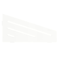 Etagère d'Angle de Douche Schlüter-Shelf-E-S3 Wave 154x295mm Blanc mat