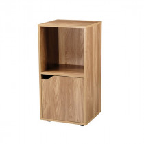 Etagère Verticale 2 Cases avec 1 Porte Casâme 30,7x61,6cm Bois