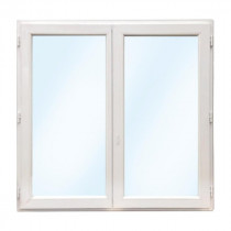 Fenêtre PVC Oscillo-Battant 2 Vantaux 105 x 140 cm Blanc