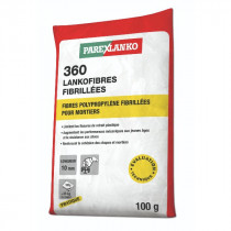 Fibres Polypropylènes 360 Lankofibres Fibrillées ParexLanko, 100 g