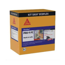 Kit Mastic colle Sika Ecoflex pro 11 FC, 35 recharges Gris Béton