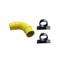 Angle 90° pour Jonction Parksteel Jaune ø75mm+ Support Viso PARKORNER