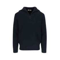 Pull Camionneur Col Zippé Herock Njord Bleu Marine