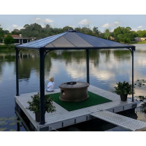 Tonnelle Aluminium Polycarbonate Canopia Palermo 3600 3,6 x 3,6 m Gris