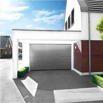 Porte de Garage Sectionnelle Grise Lisse Sans Nervures Novoferm Iso 20
