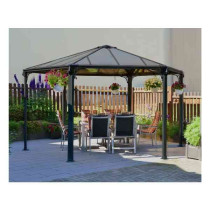 Tonnelle Hexagonale Aluminium Polycarbonate Canopia Monaco 4,5 x 3,9 m
