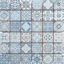 Mosaïque Tanger Travertin Décoré TR06, Plaque 30,5 x 30,5 x 1 cm