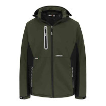 Veste Softshell Herock Taris Kaki Fonce/Noir