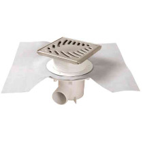Siphon sortie horizontale 40/50mm grille Inox 15/15mm Nicoll SICA15VH