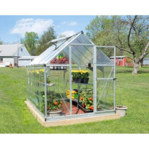 Serre de Jardin Polycarbonate Aluminium Canopia Hybrid 5,4 m² Argent