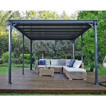 Pergola Aluminium Polycarbonate Canopia Milano 4300 Gris 4,3 x 3,1 m