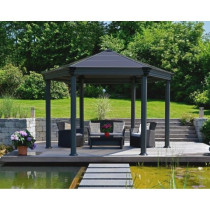 Tonnelle Hexagonale Aluminium Polycarbonate Canopia Roma 4,15 x 3,6 m