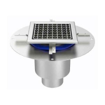 Siphon Télescopique Inox Limatec 200x200 Caillebotis, vertical 100 mm