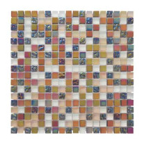 Mosaïque Verre et Pierre Nacre Beige AN17, Plaque 30,5 x 30,5 x 0,8 cm