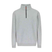 Pull à Col Zippé Herock Vigor Gris Chiné Clair