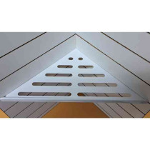 Etagère de Douche Aluminium angle 90° 170x340mm Laqué Blanc 