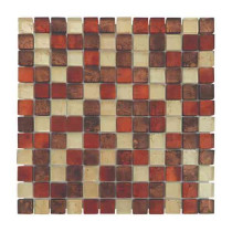 Mosaïque Ambre en Verre SU03, Plaque 30,5 x 30,5 x 0,8 cm