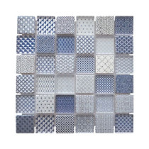 Mosaïque en Verre et Pierre ARG02, Plaque 30,5 x 30,5 x 0,8 cm