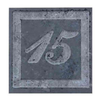 Plaque de rue en pierre bleue meulée 1 ou 2 chiffres rectangulaire 
