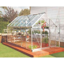 Serre de Jardin Polycarbonate Aluminium Canopia Harmony 6,6 m² Argent