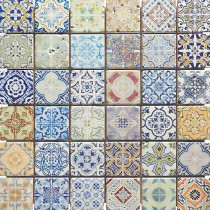 Mosaïque Agadir Travertin Décoré TR04, Plaque 30,5 x 30,5 x 1 cm