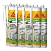 Mastic Acrylique SIKASEAL 107 Joint et Fissure Blanc, carton 12 x 300ml