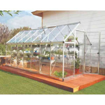 Serre de Jardin Polycarbonate Aluminium Canopia Harmony 7,6 m² Argent