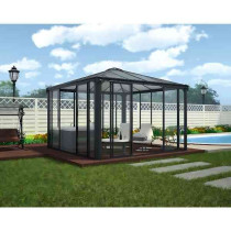Tonnelle Fermée Aluminium Polycarbonate Canopia Ledro 3600 3,6 x 3,6m