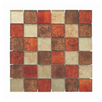 Mosaïque Ambre en Verre SU04, Plaque 30,5 x 30,5 x 0,8 cm