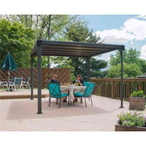 Pergola Aluminium Polycarbonate Canopia Milano 3000 3,1 x 3,1 m Gris
