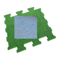 Dalle/pavé caoutchouc 79,5x79,5x4 cm, couleur grise , la dalle