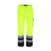 Pantalon de Travail Herock Olympus High Viz Jaune/Bleu Marine