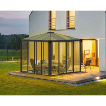 Tonnelle Fermée Aluminium Polycarbonate Canopia Ledro 3000 3 x 3 m