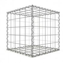 Gabion 100x100x100 cm fil 4mm maille 10x10 cm 5 faces sans 1 côté