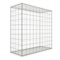 Gabion 100x100x40 cm fil 4mm maille 10x10 cm 5 faces sans 1 côté