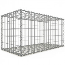 Gabion 100x50x50 cm fil 4 mm maille 5x10 cm 5 faces sans 1 côté