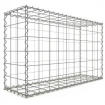 Gabion 100x60x30 cm fil 4mm maille 10x10 cm 5 faces sans dessous