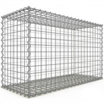 Gabion 100x60x40 cm fil 4mm maille 5x5 cm 5 faces sans 1 côté