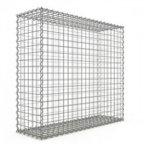 Gabion 100x90x30 cm fil 4mm maille 5x5 cm 5 faces sans 1 côté