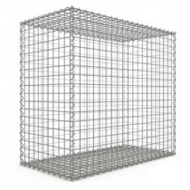 Gabion 100x90x50 cm fil 4mm maille 5x5 cm 5 faces sans 1 côté