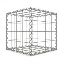 Gabion 40x40x40 cm fil 4mm maille 10x10 cm 5 faces sans dessous