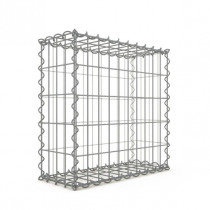 Gabion 50x50x20 cm fil 4mm maille 5x10 cm 5 faces sans dessous