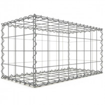 Gabion 80x40x40 cm fil 4 mm maille 10x10 cm 5 faces sans dessous