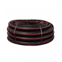 Gaine TPC noire bande rouge Ø 63 mm en couronne de 50 ml, la couronne