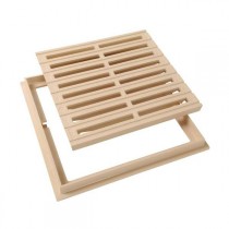 Grille de sol PVC 30 x 30 cm sable Nicoll GRC30S avec cadre