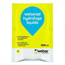 Hydrofuge Liquide Mortiers et Béton Weberad 300ml