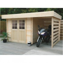 Abri de jardin bois autoclave SOLID modèle LANGRES 238+148x238 cm 