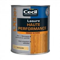Lasure Haute Performance pour Extérieur Cecil LX5 30+ Incolore 5L